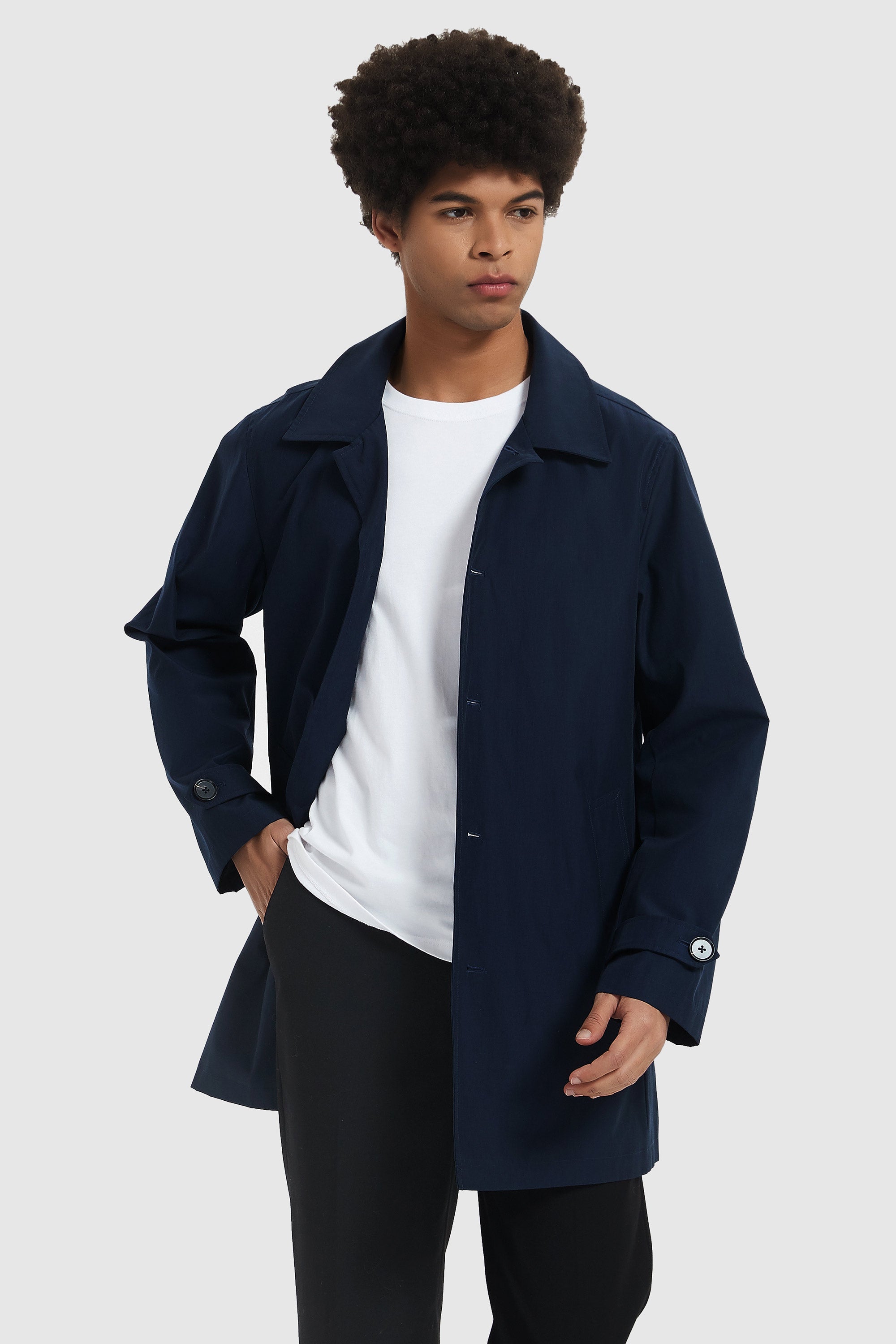 Orolay-Classic Lapel Jacket-#color_Navy