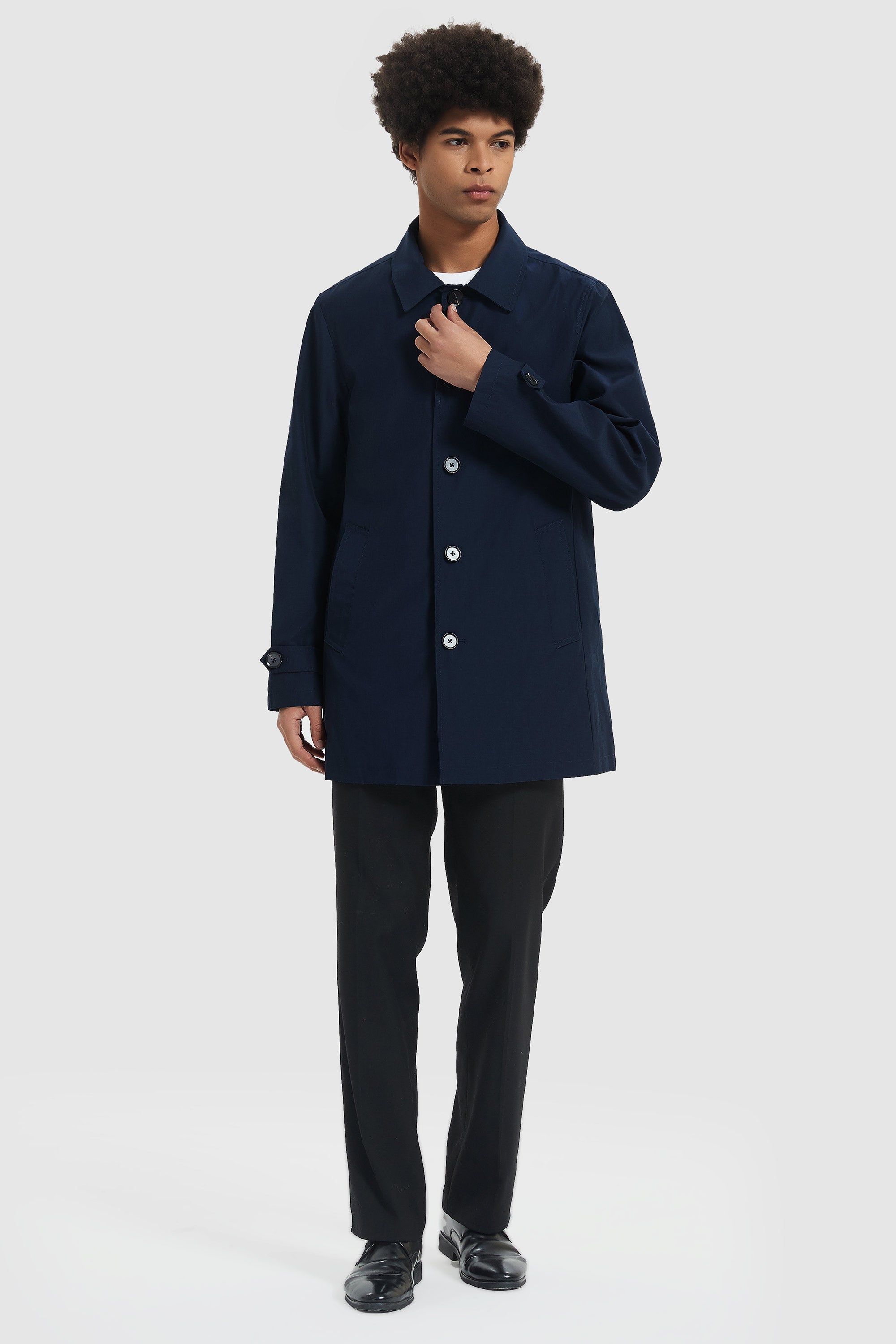 Orolay-Classic Lapel Jacket-#color_Navy