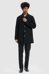 Orolay-Classic Lapel Jacket-#color_Black