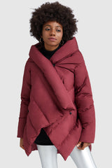 Orolay-Cloak Puffer Down Coat-#color_American Beauty