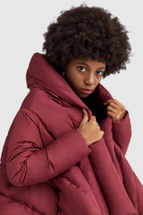 Orolay-Cloak Puffer Down Coat-#color_American Beauty