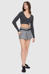 Orolay-Cropped Pullover Sweater-Image 2 of Cropped Pullover Sweater from Orolay - #color_Ink