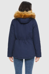 Orolay-Detachable Faux Fur Winter Parka Jacket-#color_Beacon Blue