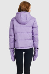 Orolay-Diamond Quilted Jacket with Hood-#color_Orchid Bloom