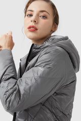 Orolay-Diamond Quilted Jacket with Hood-#color_Wild Dove