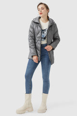 Orolay-Diamond Quilted Jacket with Hood-#color_Wild Dove