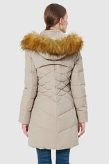 Orolay-Diamond Quilted Winter Down Coat-#color_Oat Milk