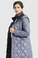 Orolay-Double Layer Removable Hood Down Coat-#color_Eventide