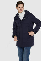 Orolay-Double Snap Thickened Down Jacket-#color_Night Sky