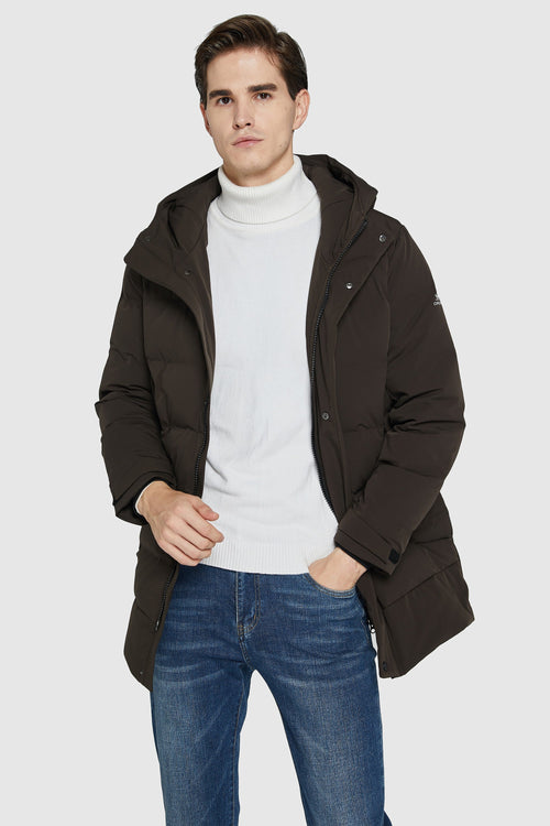 Orolay-Double Snap Thickened Down Jacket-#color_Tap Shoe