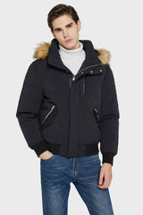 Orolay-Double Snap Winter Down Coat-#color_Black