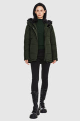 Orolay-Faux Fur Hooded Mountain Parka-#color_Rosin