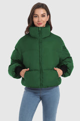 Orolay-Faux Fur Qulited Puffer Down Jacket-#color_Peat Moss