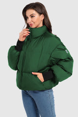 Orolay-Faux Fur Qulited Puffer Down Jacket-#color_Peat Moss