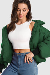 Orolay-Faux Fur Qulited Puffer Down Jacket-#color_Peat Moss