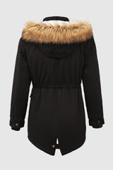 Orolay-Faux Fur Winter Parka Jacket- #color_black