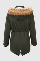 Orolay-Faux Fur Winter Parka Jacket- #color_Sea Turtle