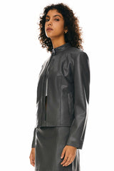 Orolay-Faux Leather Jackets-Image 5 of Faux Leather Jackets from Orolay - #Color_Odyssey Gray