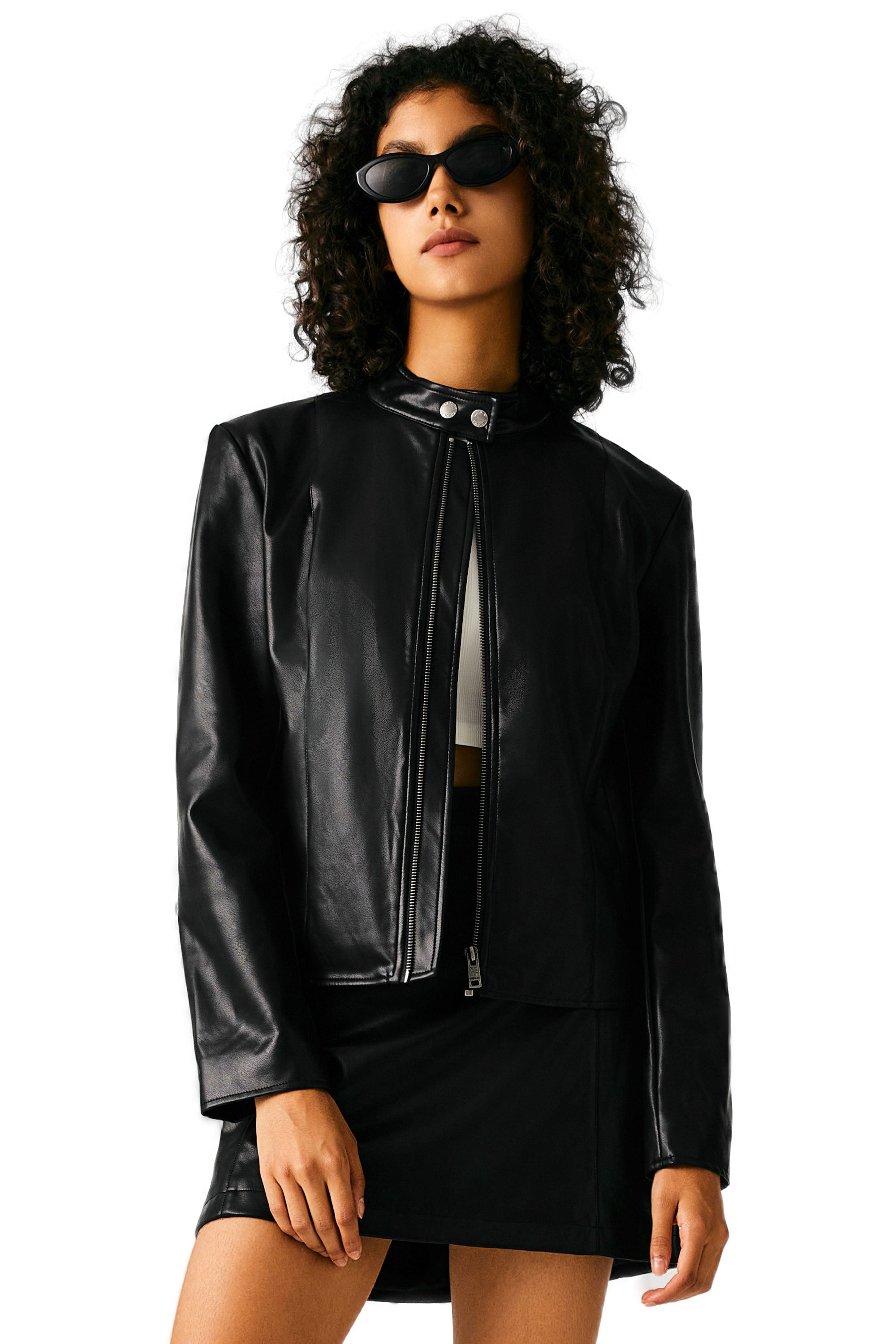 Orolay-Faux Leather Jackets-Image 2 of Faux Leather Jackets from Orolay - #Color_Ink