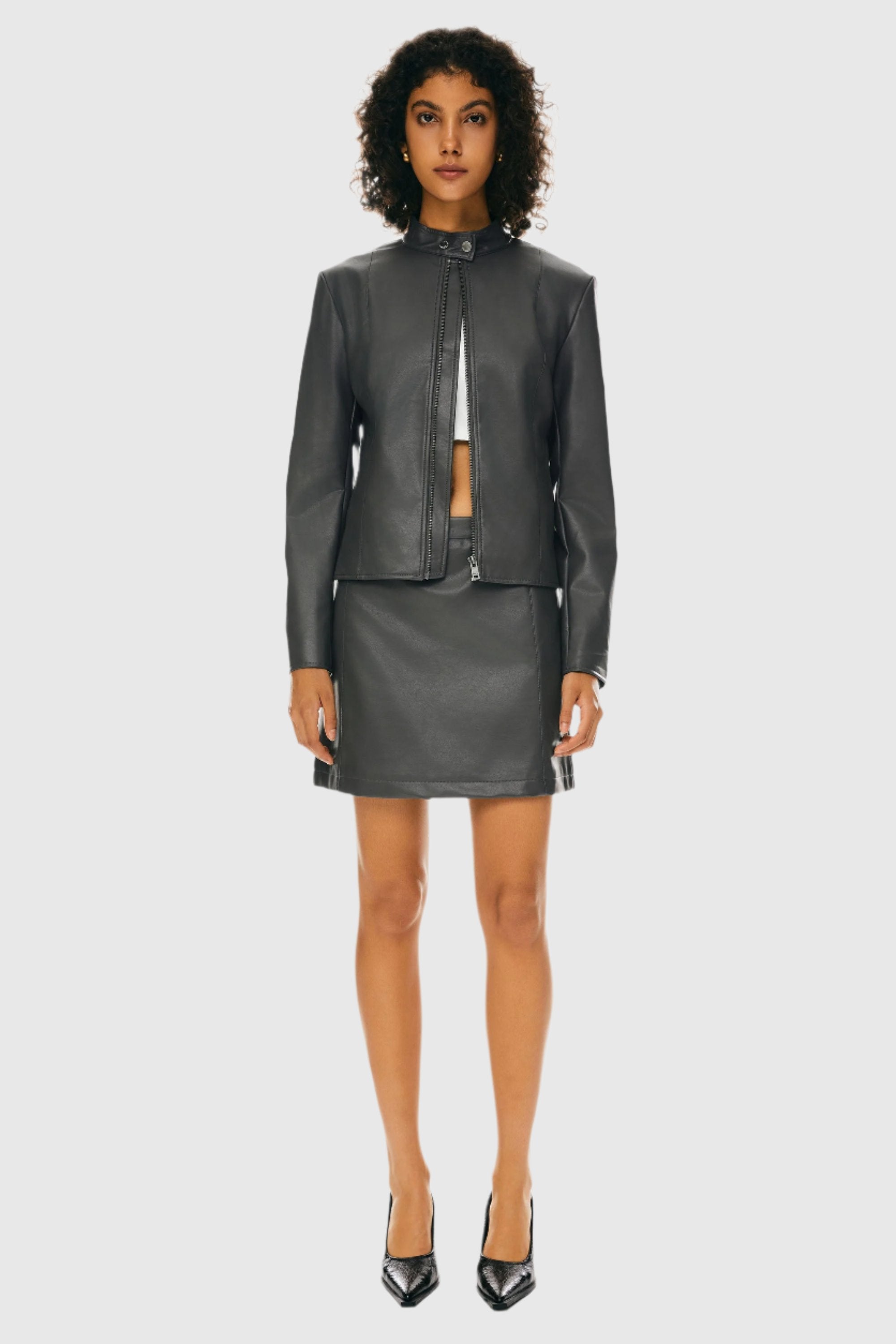 Orolay-Faux Leather Jackets-Image 1 of Faux Leather Jackets from Orolay - #Color_Odyssey Gray