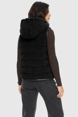 Orolay-Fleece Down Vest-#color_Black