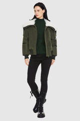 Orolay-Fleece Lined Bomber Jacket-#color_Chive