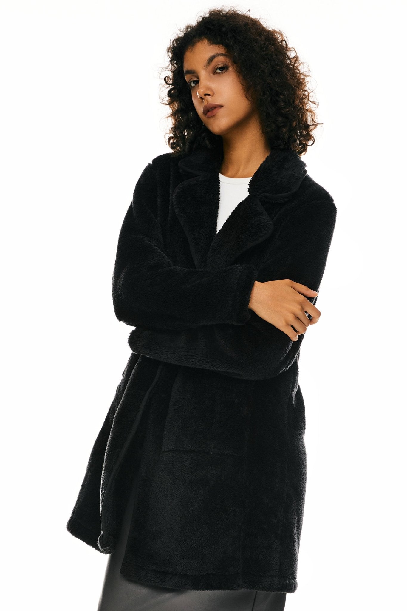 Orolay-Fleece Sherpa Jacket-Fleece Sherpa Jacket - Orolay, #color_black