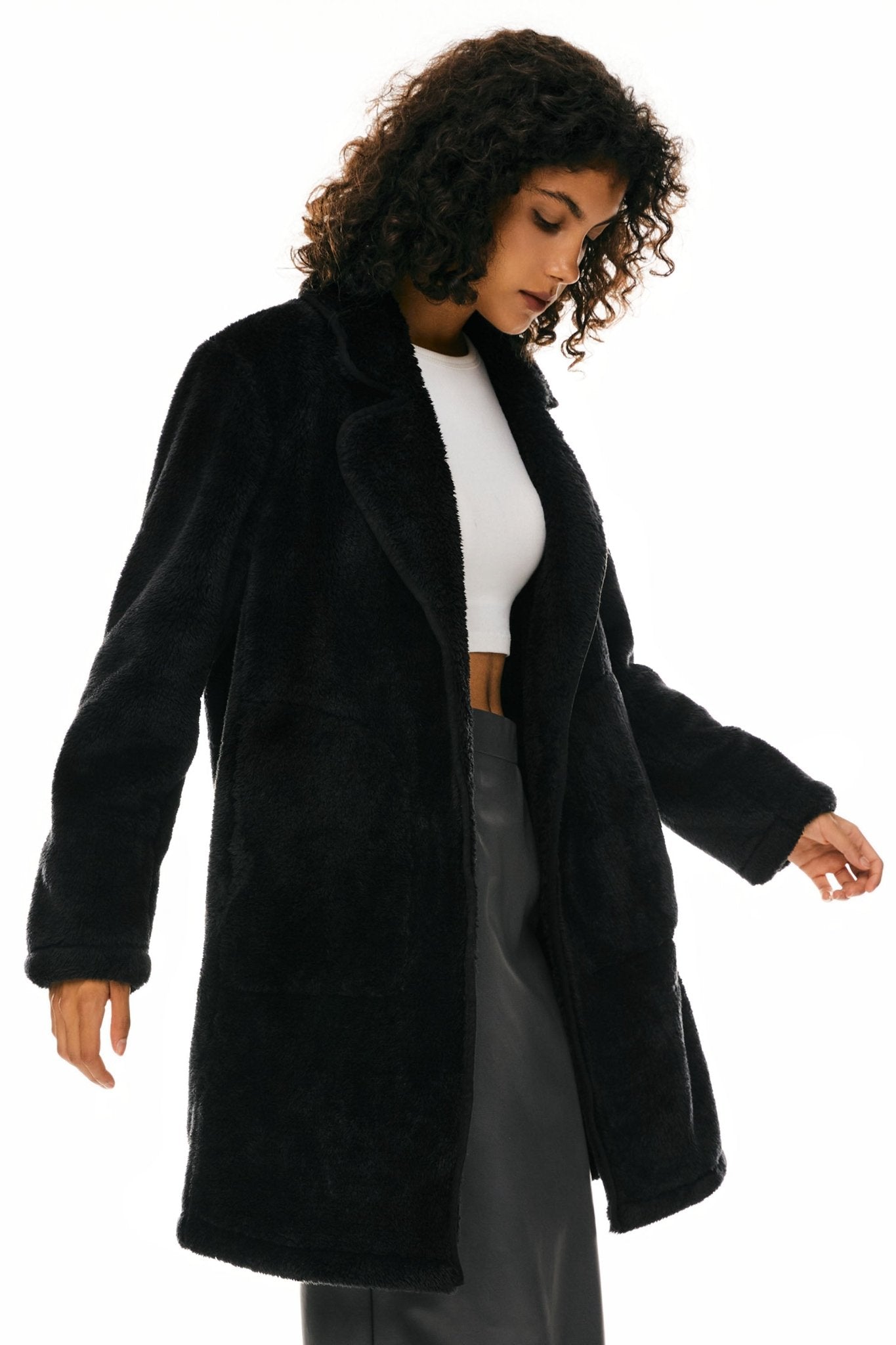 Orolay-Fleece Sherpa Jacket-Fleece Sherpa Jacket - Orolay, #color_black