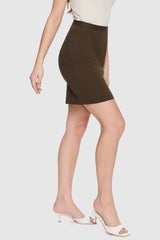 Orolay-High Waist Pencil Skirt-Image 3 of High Waist Pencil Skirt - #color_Emperador