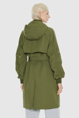 Orolay-Hooded Belted Trench-#color_Peat Moss