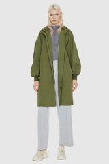 Orolay-Hooded Belted Trench-#color_Peat Moss