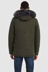 Orolay-Hooded Mountain Parka with Faux Fur-Hooded Mountain Parka with Faux Fur - Orolay, #color_Chive