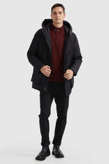 Orolay-Hooded Puffer Thickened Down Coat-#color_Black