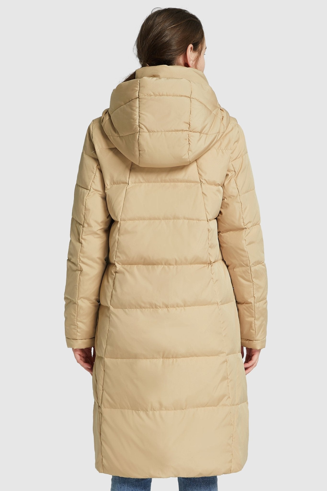 Orolay-Hooded Winter Two-Way Zipper Down Coat-Hooded Winter Two - Way Zipper Down Coat - Orolay, #color_Summer Melon