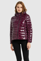 Orolay-Inclined Zipper Sporty Winter Coat-#color_Magenta Purple