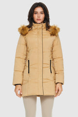 Orolay-Insulated Jacket Zip-up Winter Coat-Insulated Jacket Zip - up Winter Coat - Orolay, #color_Sand