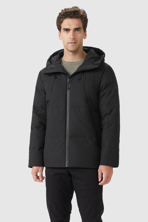 Orolay-Insulated Warm Hooded Puffer Down Jacket-Insulated Warm Hooded Puffer Down Jacket - Orolay, #color_Black