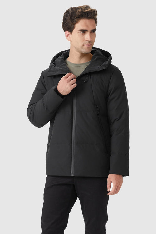 Orolay-Insulated Warm Hooded Puffer Down Jacket-Insulated Warm Hooded Puffer Down Jacket - Orolay, #color_Black