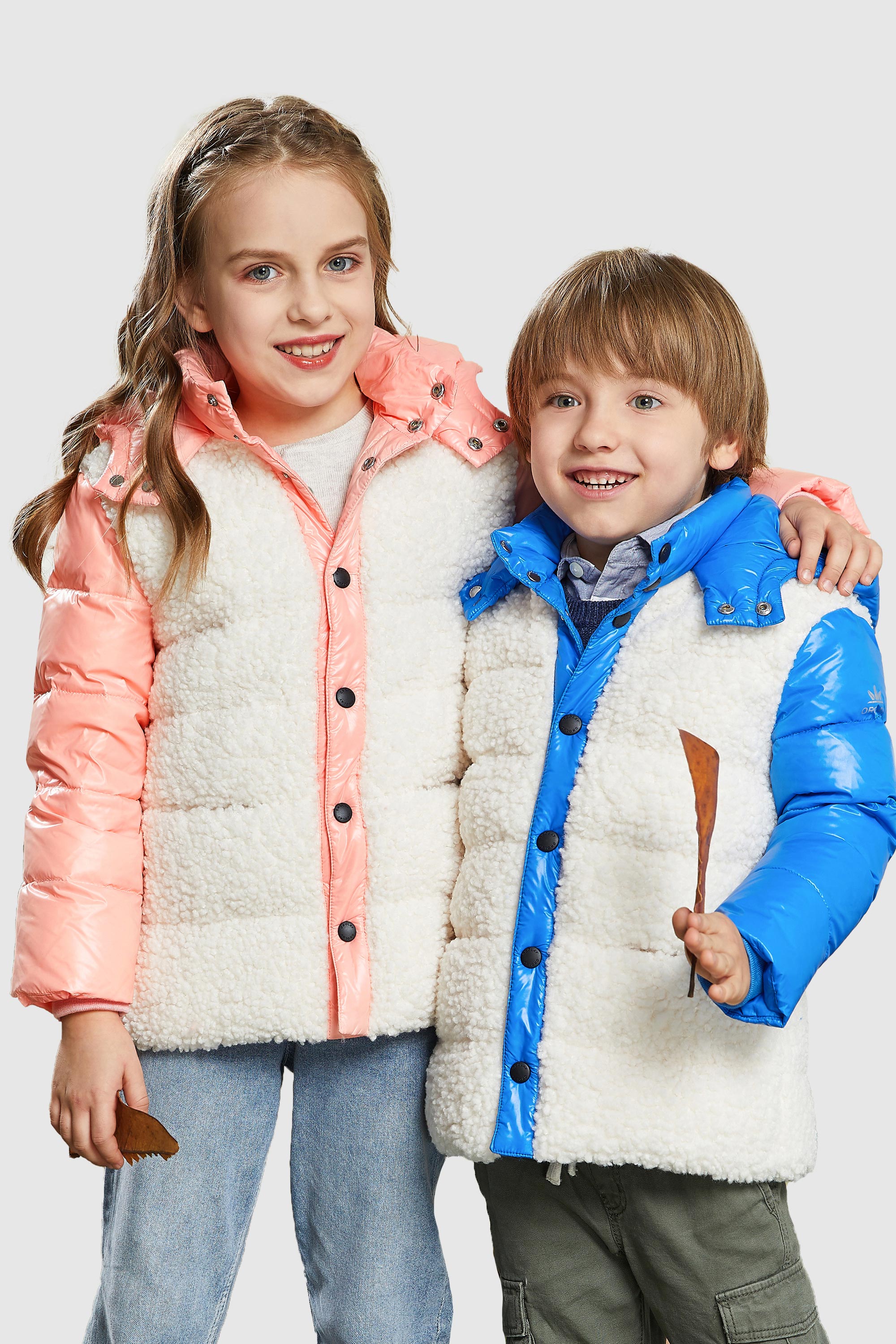 Orolay-Kids Fleece Down Jacket-#color_Marina