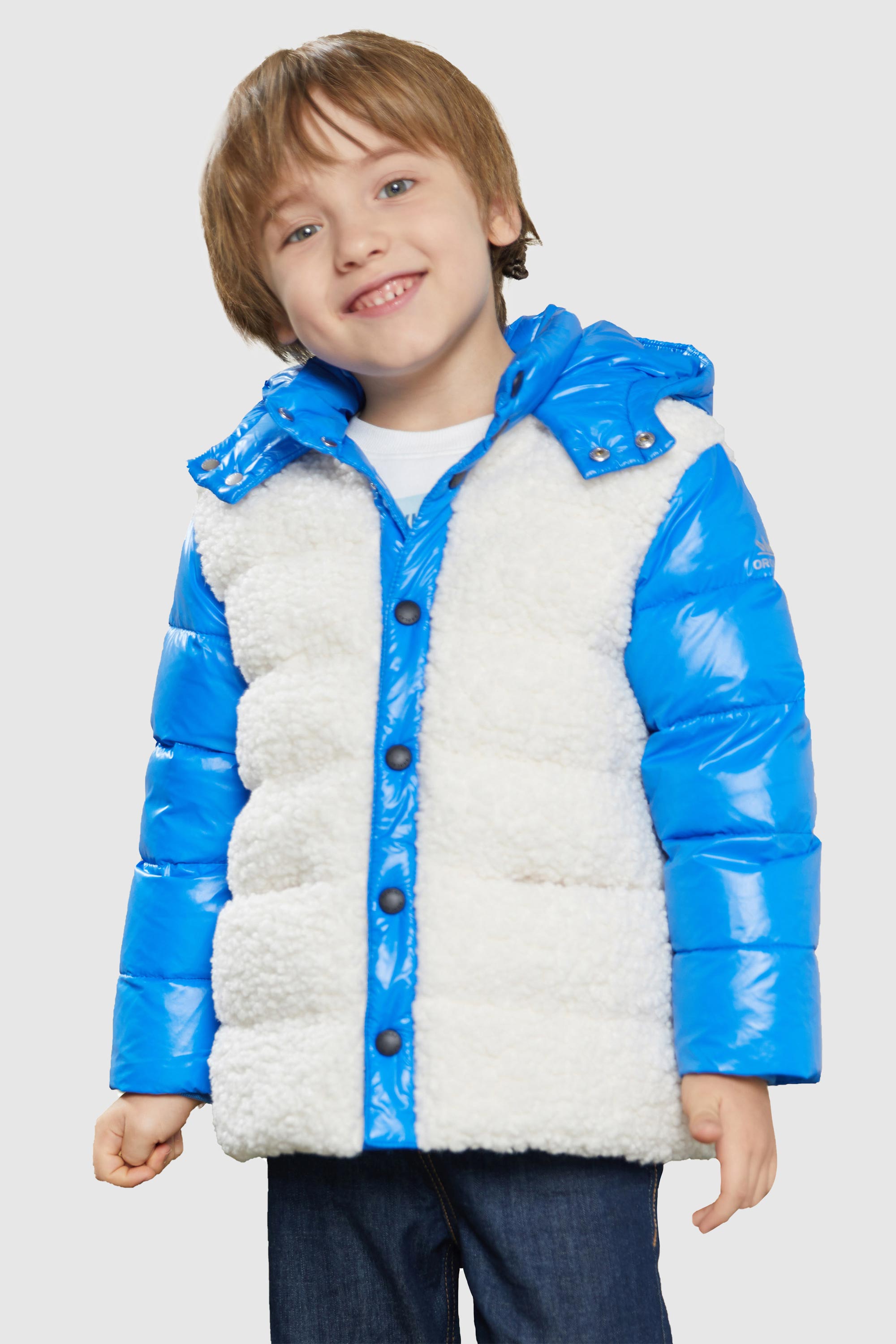 Orolay-Kids Fleece Down Jacket-#color_Marina