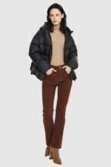 Orolay-Lightweight Cropped Down Coat-#color_Black