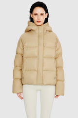 Orolay-Lightweight Cropped Down Coat-#color_Frosted Almond