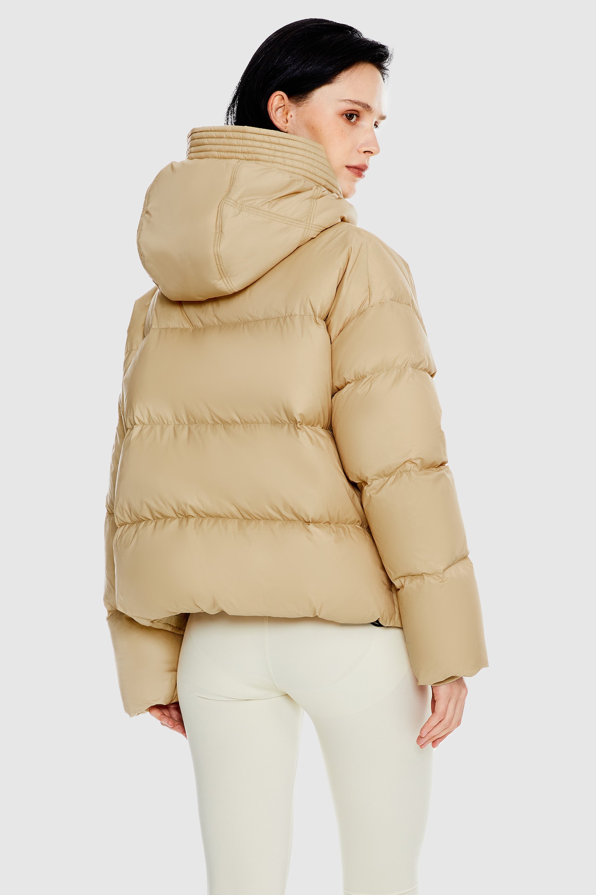 Orolay-Lightweight Cropped Down Coat-#color_Frosted Almond