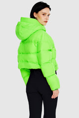 Orolay-Lightweight Cropped Puffer Jacket-#color_Sharp Green