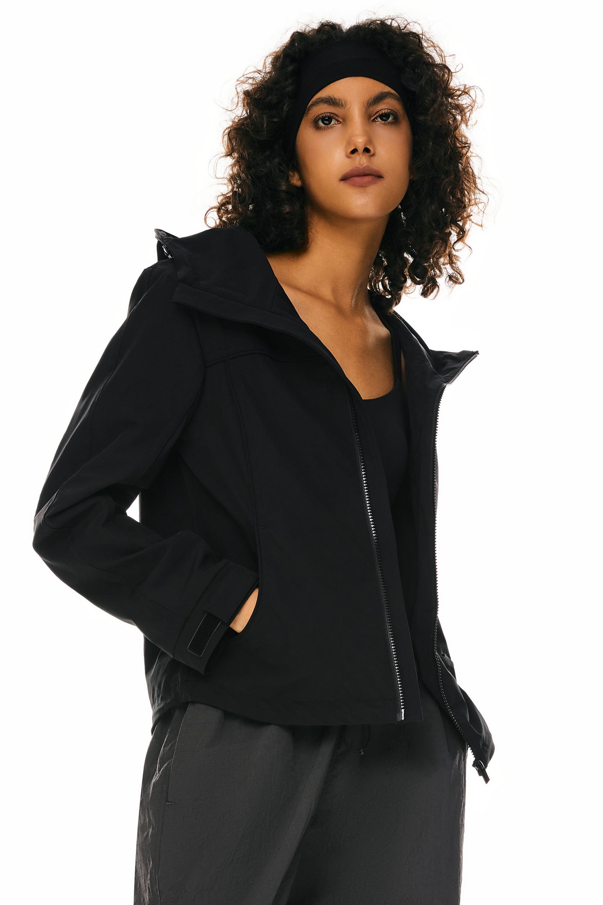 Orolay-Lightweight Hooded Jacket-Image 2 of Lightweight Hooded Jacket from Orolay - #color_Black