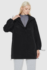 Orolay-Lightweight Hooded Windbreaker-#color_Black