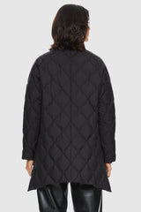 Orolay-Lightweight Long-Sleeve Puffer Jacket-#color_Black