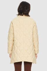 Orolay-Lightweight Long-Sleeve Puffer Jacket-#color_Almond Oil