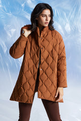 Orolay-Lightweight Long-Sleeve Puffer Jacket-#color_Bombay Brown