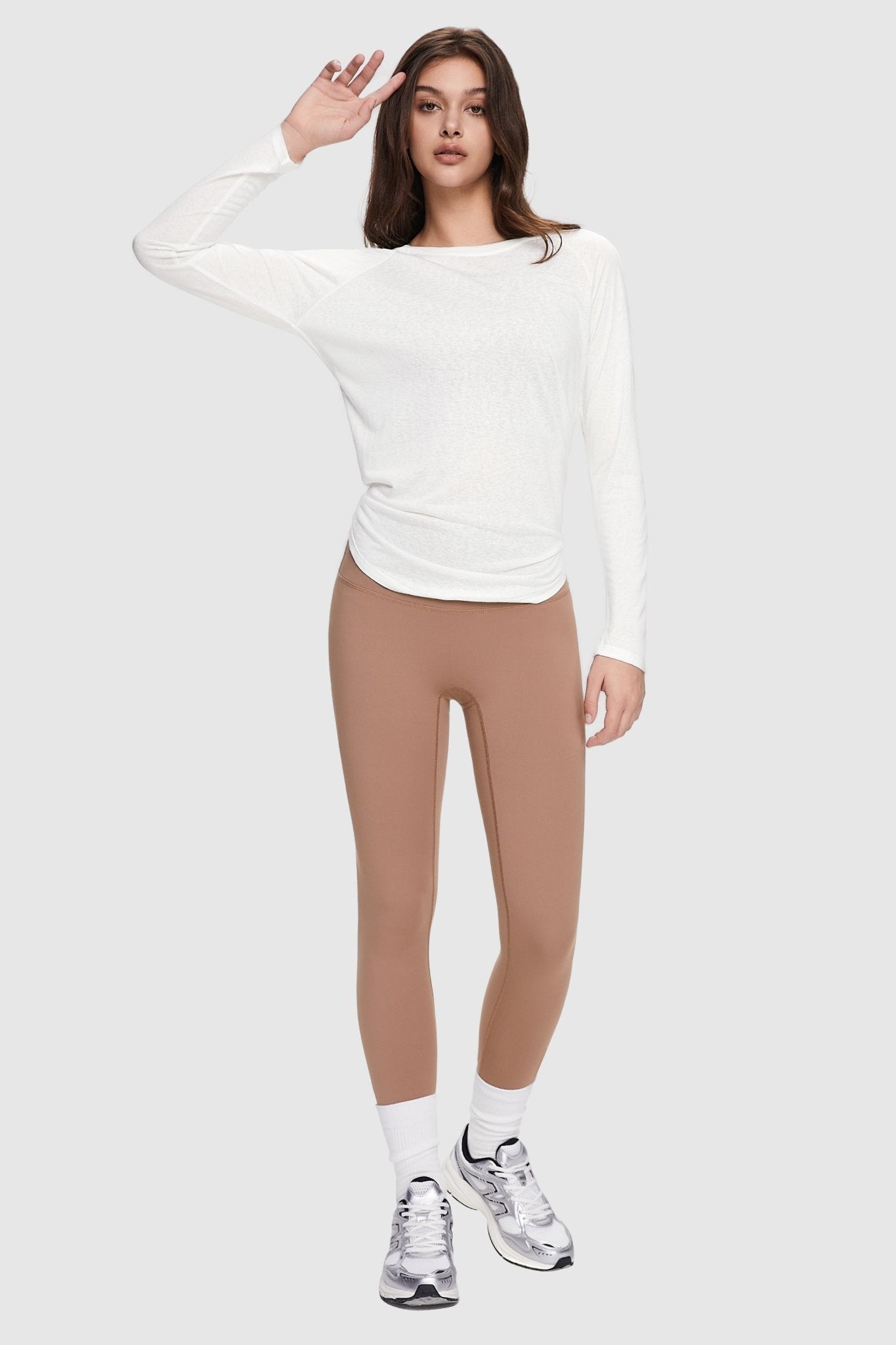 Orolay-Lightweight Long Sleeve Top-Lightweight Long Sleeve Top - Orolay, #color_White